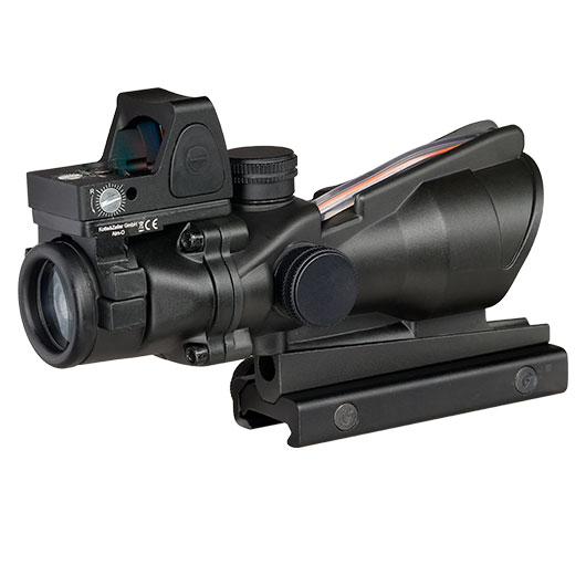 Aim-O TA01 Style Scope 4x32 Fiber bel. m.Micro RedDot Visier schwarz AO 1003-BK Bild 3