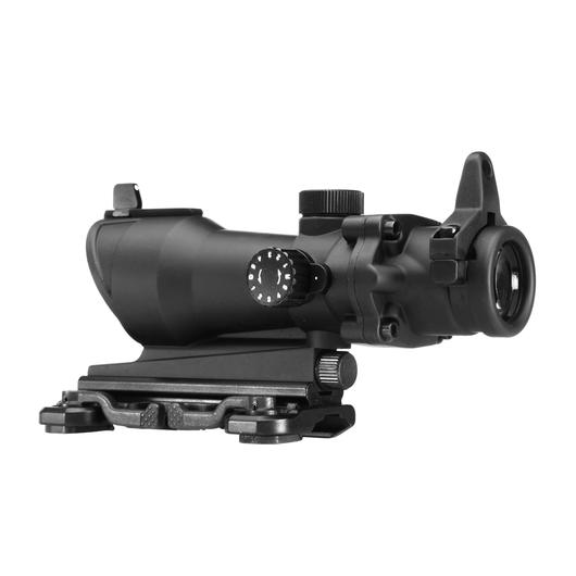 Aim-O TA01 Style Scope 4x32 rot / grn beleuchtet mit QD-Mount schwarz AO 5319-BK Bild 3