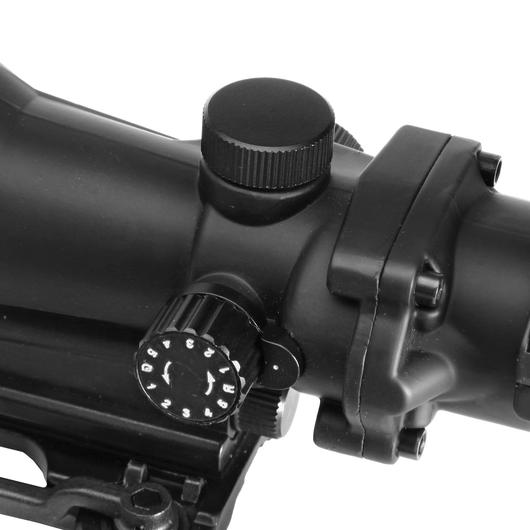 Aim-O TA01 Style Scope 4x32 rot / grn beleuchtet mit QD-Mount schwarz AO 5319-BK Bild 4