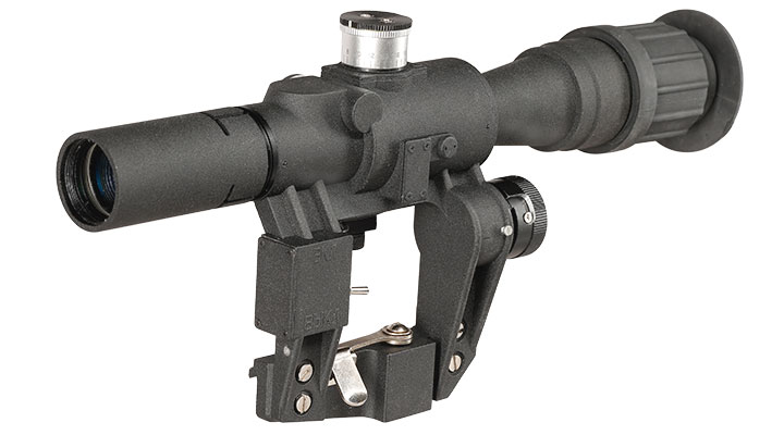 Aim-O PSO-1 4x24 Red-Dot Scope Zielgert mit integrierter SVD-Seitenmontage schwarz AO 5352-BK