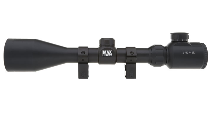 Max Tactical Zielfernrohr 3-12x42E beleuchtet inkl. Ringe fr 11 mm Schiene Bild 2