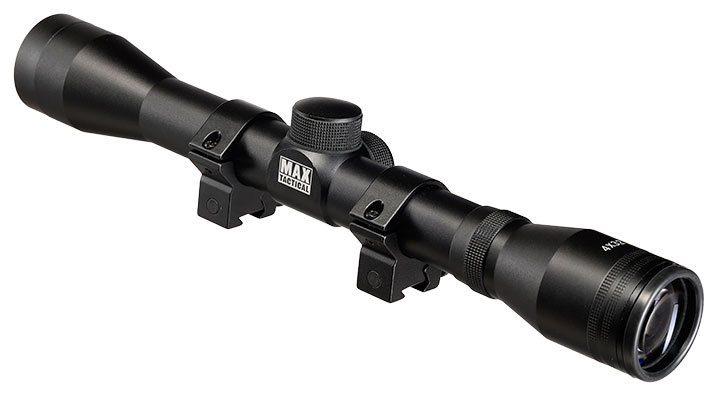 Max Tactical Zielfernrohr 4x32 Mil-Dot inkl. 11 mm Ringe schwarz Bild 3