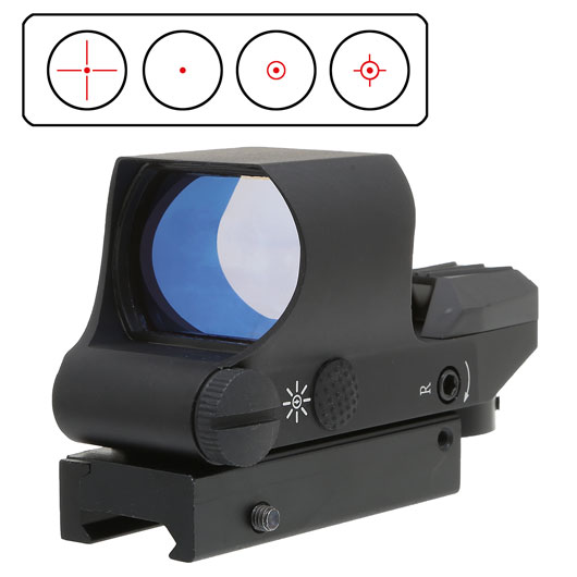 Max Tactical Compact Red-Multi-Dot Leuchtpunktzielgert schwarz 22mm Halterung