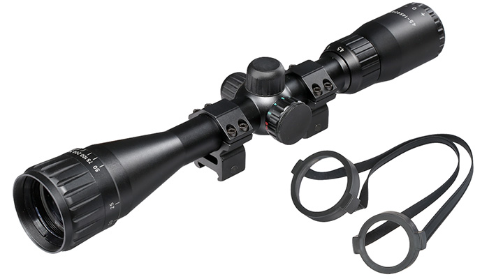 Max Tactical Zielfernrohr 4,5-14x40 AOE beleuchtet inkl. 20 - 22mm Halteringe schwarz