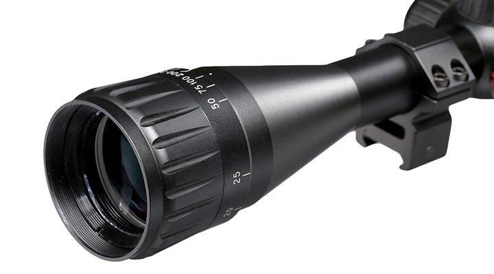 Max Tactical Zielfernrohr 4,5-14x40 AOE beleuchtet inkl. 20 - 22mm Halteringe schwarz Bild 6