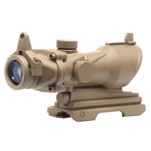 Aim-O TA01 Style Scope 4x32 rot / grn beleuchtet mit QD-Mount tan AO 5319-DE Bild 1