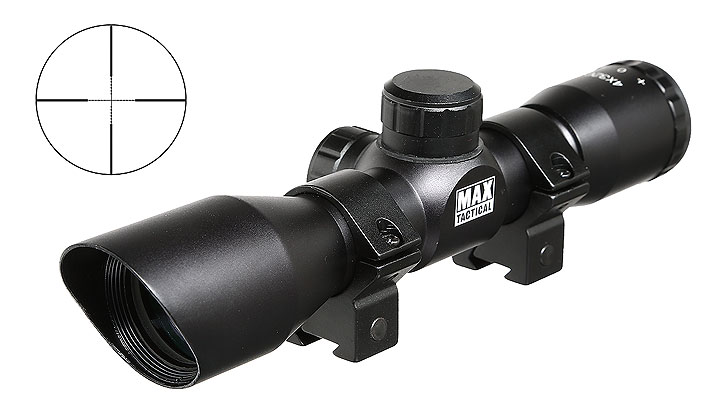 Max Tactical Sunshade Zielfernrohr Compact 4x32C für 11mm Schiene schwarz