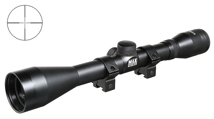 Max Tactical Zielfernrohr 6x40 mit Montageringe fr 11 mm Schiene schwarz