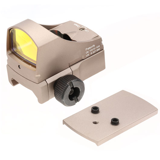 Aim-O Sight-C Type Micro Red Dot mit Lichtsensor inkl. G-Pistolenhalterung tan AO 6005-DE