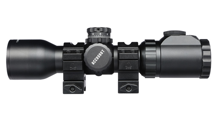 UTG OP3 EZ-Tap 1.5-6x36 Armbrust Zielfernrohr beleuchtet / 130 Hunter / 36 Colors inkl. 20-22mm Ringe schwarz Bild 2