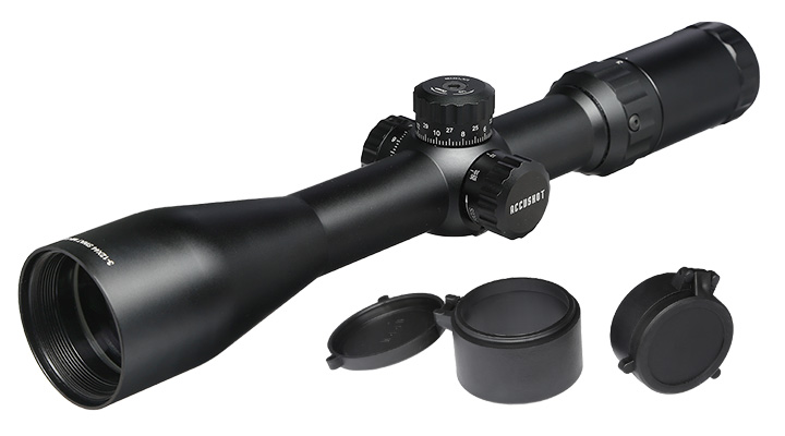 UTG True Hunter Classic 3-12x44 Zielfernrohr Side AO / Mil-Dot ohne Montageringe schwarz