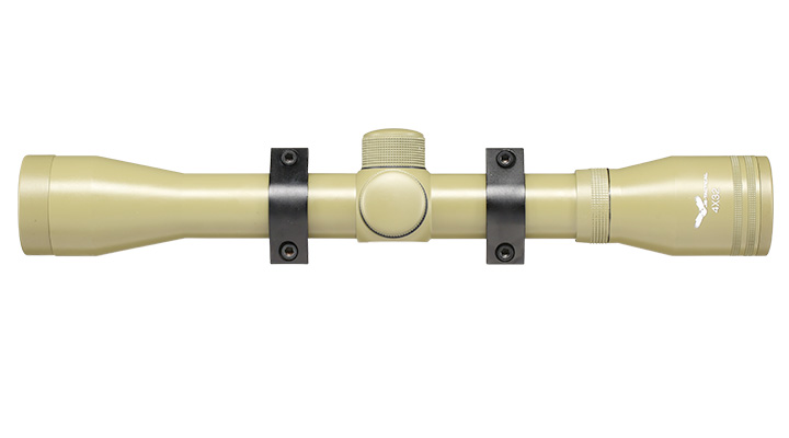 JS-Tactical 4x32mm Standard Zielfernrohr inkl. 20 - 22mm Halteringe Desert Tan Bild 4