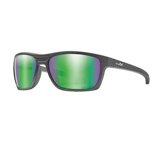 Wiley X Sonnenbrille Kingpin Captivate matt grau Green Mirror polarisiert