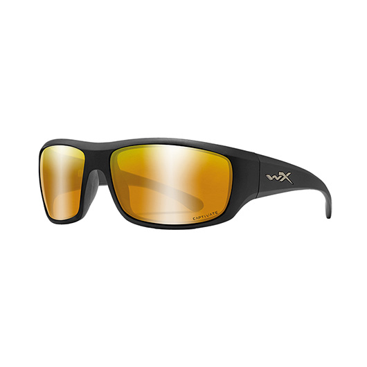 Wiley X Brille Omege Captivate matt schwarz Bronze Mirror polarisiert