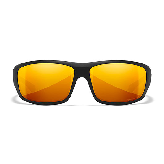 Wiley X Sonnenbrille Omega Captivate matt schwarz Glser Bronze verspiegelt polarisiert inkl. Brillenetui Bild 1