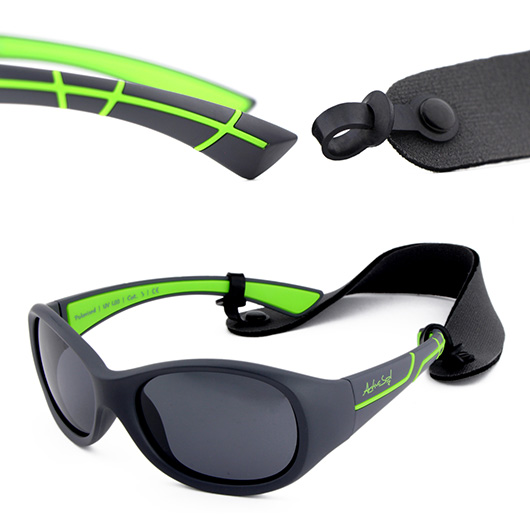 ActiveSol Sonnenbrille Kids @school sports 100% iger UV-Schutz grau/grn Bild 1