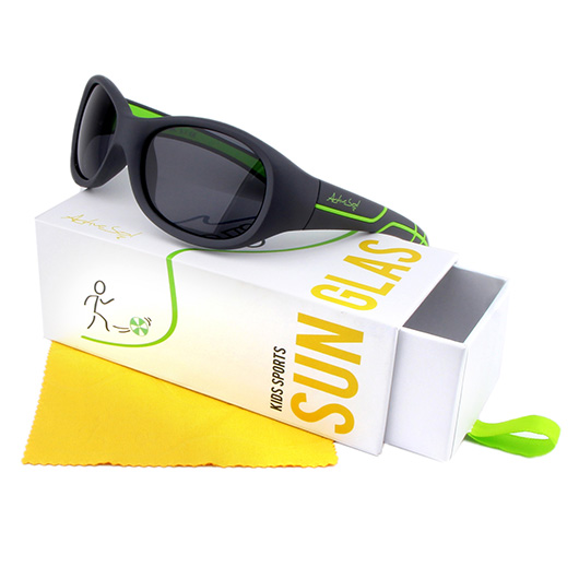 ActiveSol Sonnenbrille Kids @school sports 100% iger UV-Schutz grau/grn Bild 2