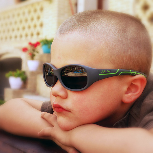 ActiveSol Sonnenbrille Kids @school sports 100% iger UV-Schutz grau/grn Bild 8