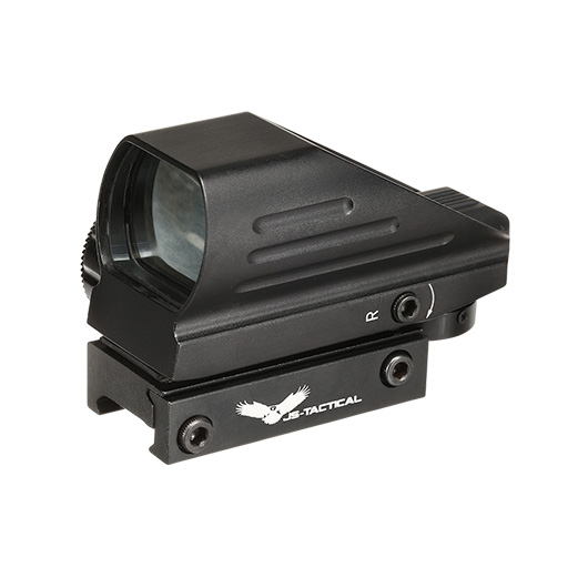 JS-Tactical Reflex 4 Red- / Green-Dot Sight mit 4 Absehen inkl. 20 - 22 mm Halterung schwarz