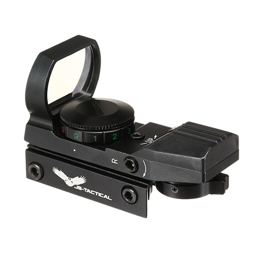 JS-Tactical Compact Red- / Green-Dot Sight mit 4 Absehen inkl. 20 - 22 mm Halterung schwarz Bild 1