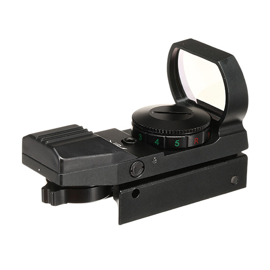 JS-Tactical Compact Red- / Green-Dot Sight mit 4 Absehen inkl. 20 - 22 mm Halterung schwarz Bild 4