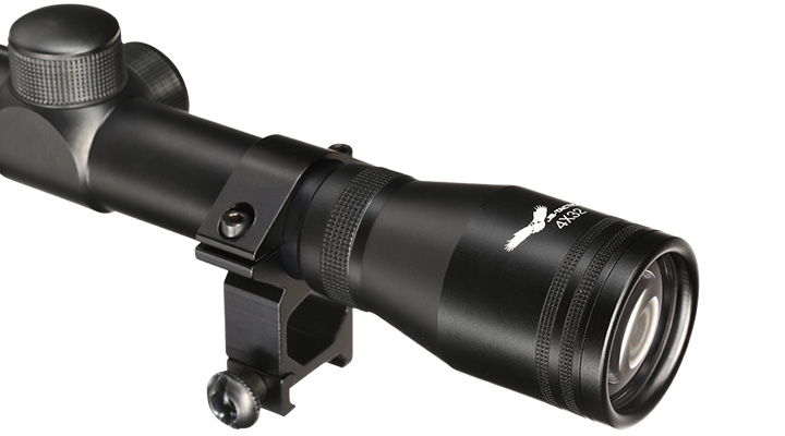 JS-Tactical 4x32mm Standard Zielfernrohr inkl. 20 - 22mm Halteringe schwarz Bild 8