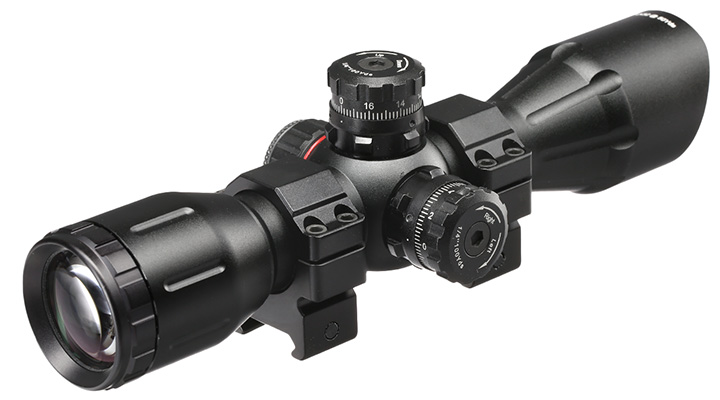 UTG 4x32 Crossbow Zielfernrohr mit Pro 5-Step Absehen inkl. 21mm QD-Ringe schwarz Bild 1