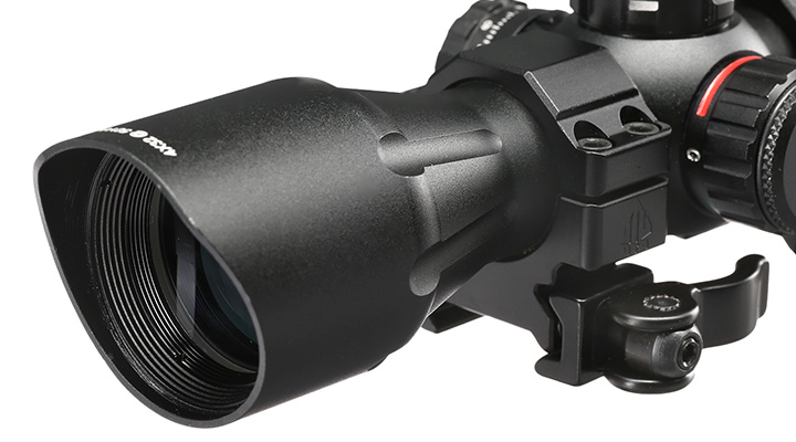UTG 4x32 Crossbow Zielfernrohr mit Pro 5-Step Absehen inkl. 21mm QD-Ringe schwarz Bild 4