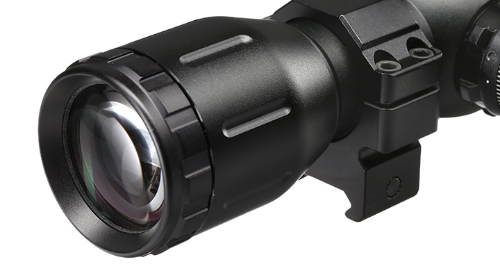 UTG 4x32 Crossbow Zielfernrohr mit Pro 5-Step Absehen inkl. 21mm QD-Ringe schwarz Bild 5