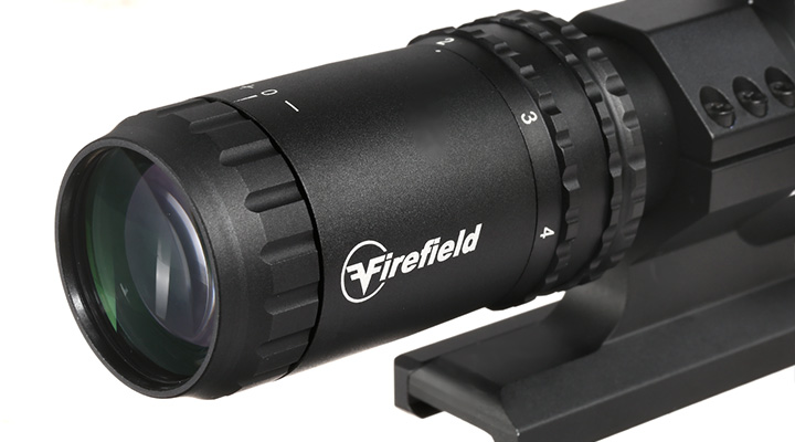Firefield RapidStrike 1-4x24 Circle-Dot Zielfernrohr beleuchtet mit Reflexvisier inkl. 20-22mm Cantilever Mount schwarz Bild 8