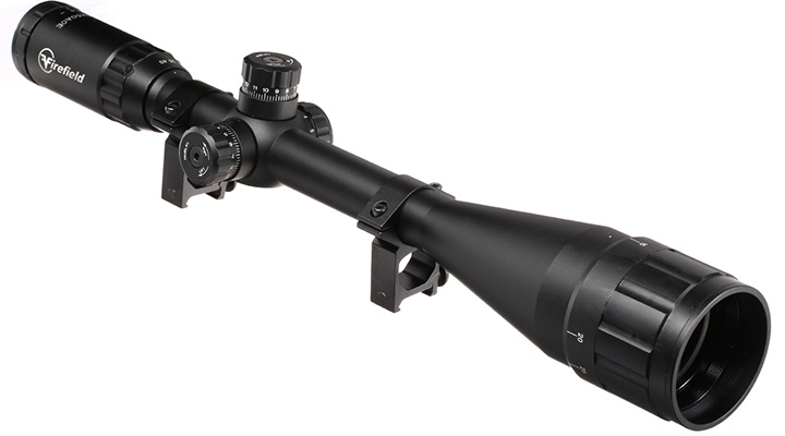 Firefield Tactical 10-40x50AO IR Mil-Dot Zielfernrohr beleuchtet inkl. 20-22mm Ringe schwarz Bild 2