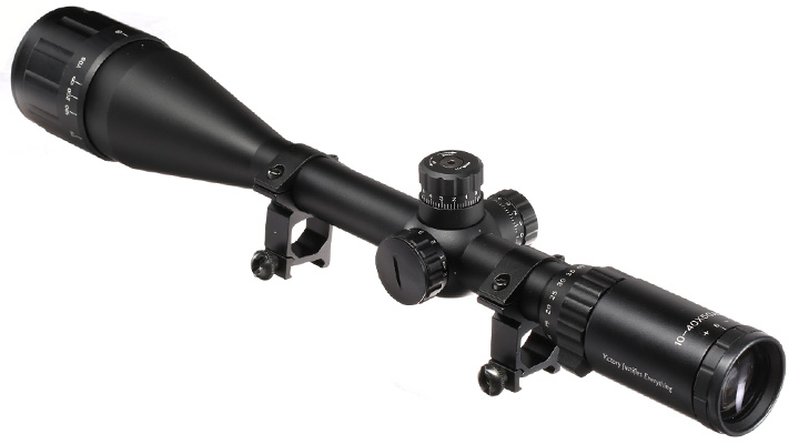 Firefield Tactical 10-40x50AO IR Mil-Dot Zielfernrohr beleuchtet inkl. 20-22mm Ringe schwarz Bild 3