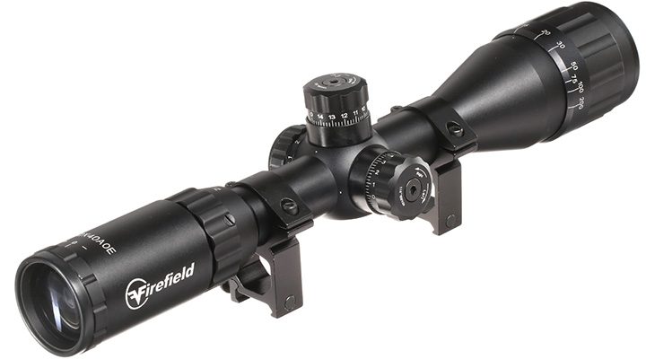 Firefield Tactical 3-12x40AO IR Mil-Dot Zielfernrohr beleuchtet inkl. 20-22mm Ringe schwarz Bild 1