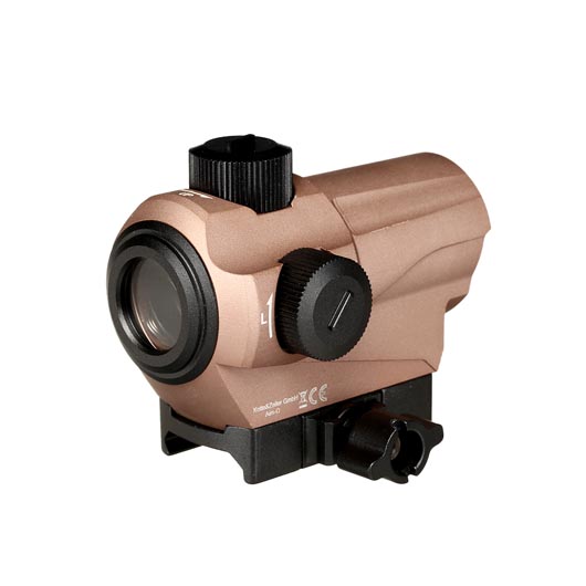 Aim-O SP1 Reflex Type Red Dot m. 20 - 22mm Halterung mit Riser tan AO 6009-DE Bild 1