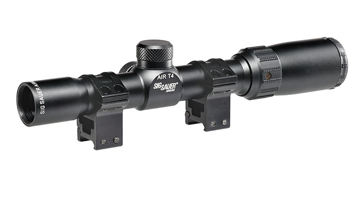 Sig Sauer Zielfernrohr AIR T4 1-4x24 Mil-Dot inkl. Montageringe fr 22 mm Schiene schwarz