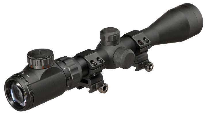 Nuprol Optics 3-9x40IR Mil-Dot Zielfernrohr beleuchtet inkl. 20-22mm / 11mm Ringe schwarz Bild 2