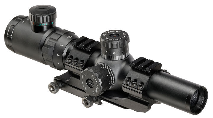 Nuprol Optics ZR10 1,25-5x26IR Circle-Dot Zielfernrohr beleuchtet inkl. 20-22mm Integralmontage schwarz Bild 1