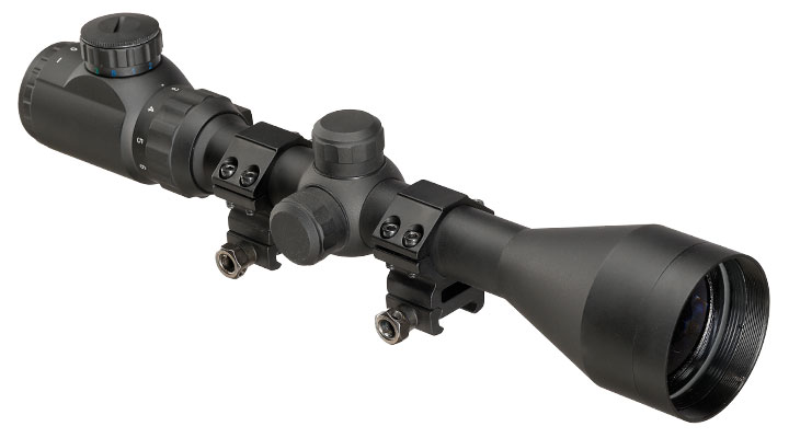 Nuprol Optics 3-9x50IR Mil-Dot Zielfernrohr beleuchtet inkl. 20-22mm / 11mm Ringe schwarz Bild 1