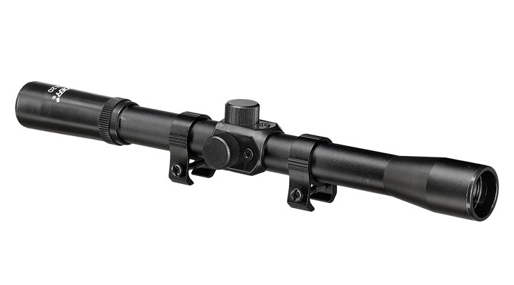 Leader 4x20 Duplex Zielfernrohr inkl. 11mm Ringe schwarz Bild 1