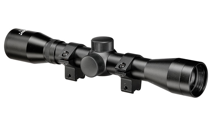 Leader 4x32 Duplex Zielfernrohr inkl. 11mm Ringe schwarz Bild 1