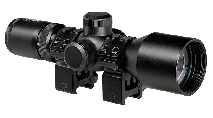 Delta Armory 3-9x40 Mil-Dot kompakt Zielfernrohr beleuchtet inkl. 20 - 22 mm Ringe schwarz Bild 1