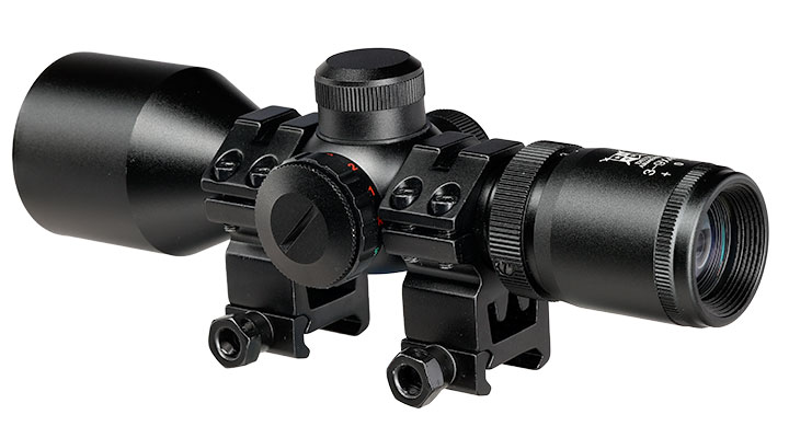 Delta Armory 3-9x40 Mil-Dot kompakt Zielfernrohr beleuchtet inkl. 20 - 22 mm Ringe schwarz Bild 3