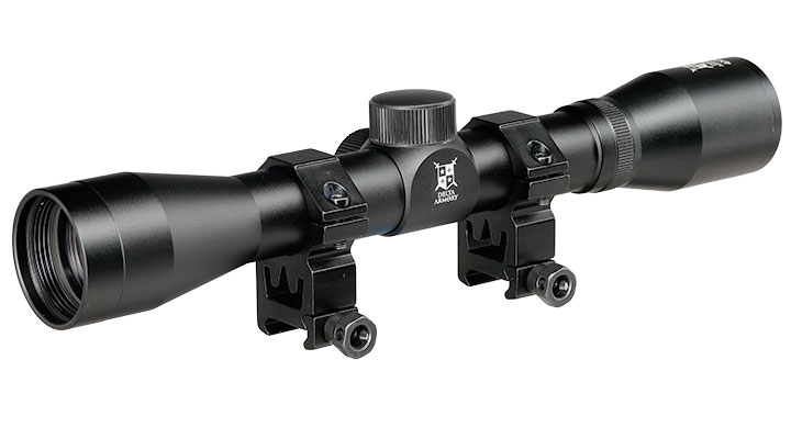 Delta Armory 4x32 Mil-Dot Zielfernrohr inkl. 20 - 22 mm Ringe schwarz