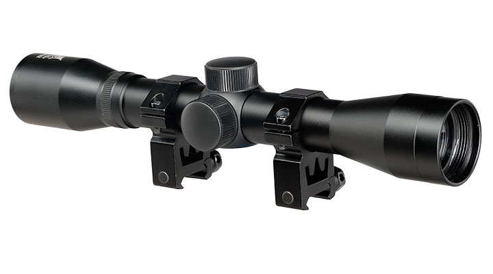 Delta Armory 4x32 Mil-Dot Zielfernrohr inkl. 20 - 22 mm Ringe schwarz Bild 1