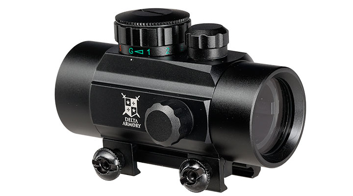 Delta Armory 1x30 Red- / Green-Dot Sight mit Metallgehuse inkl. 20 - 22 mm Halterung schwarz Bild 3