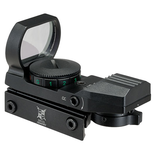 Delta Armory Square Red- / Green-Dot Sight mit 4 Absehen inkl. 20 - 22 mm Halterung schwarz Bild 2