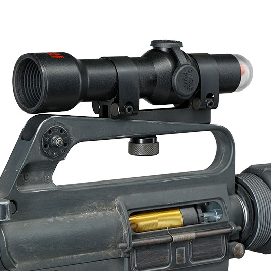 Max Tactical Single Point Red-Dot Sight OEG MOA Vollmetall f. XM177 / CAR-15 Tragegriff schwarz Bild 11
