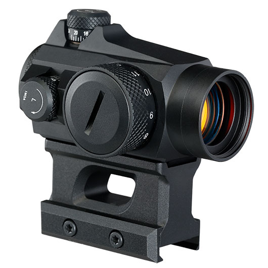 ASG / Strike Systems RDATS-01 Red-Dot mit 3 MOA Dot Absehen inkl. 20 - 22 mm Low u. High Mount schwarz Bild 1