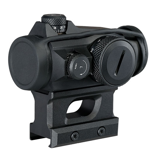 ASG / Strike Systems RDATS-01 Red-Dot mit 3 MOA Dot Absehen inkl. 20 - 22 mm Low u. High Mount schwarz Bild 10