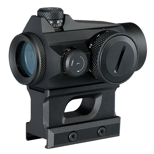 ASG / Strike Systems RDATS-01 Red-Dot mit 3 MOA Dot Absehen inkl. 20 - 22 mm Low u. High Mount schwarz Bild 3